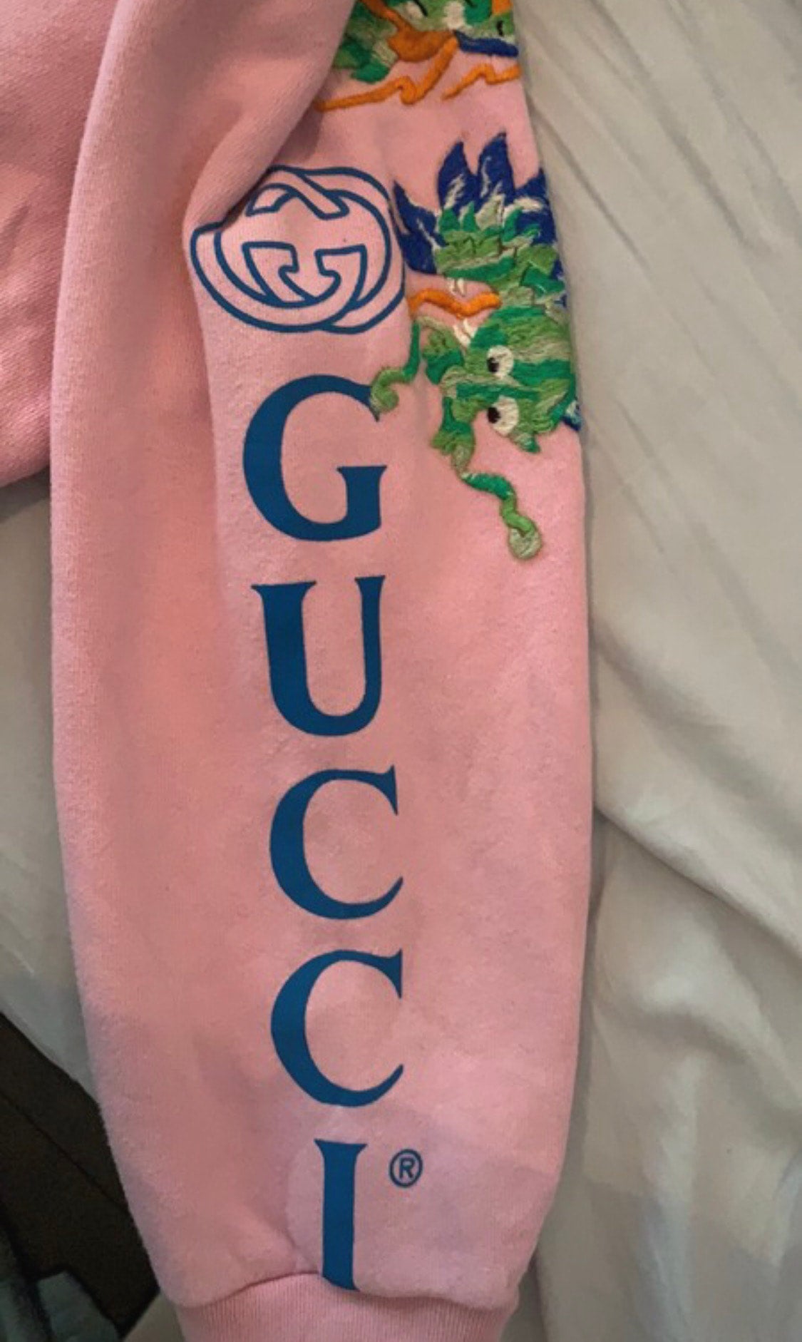 Gucci pink dragon clearance hoodie